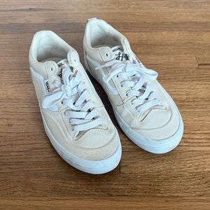 Vans Cream Low-Top Sneakers